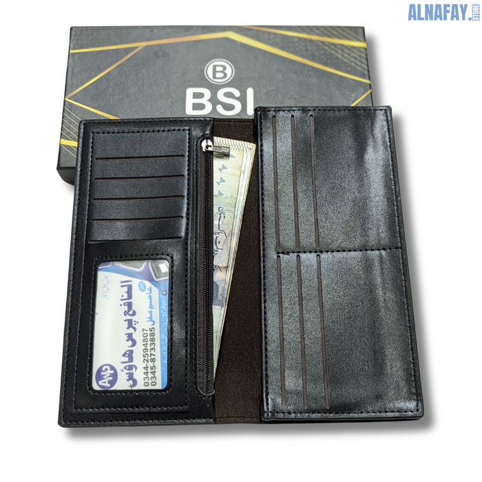 Original Leather Long Wallet with Mobile Pocket for Men (BSI)